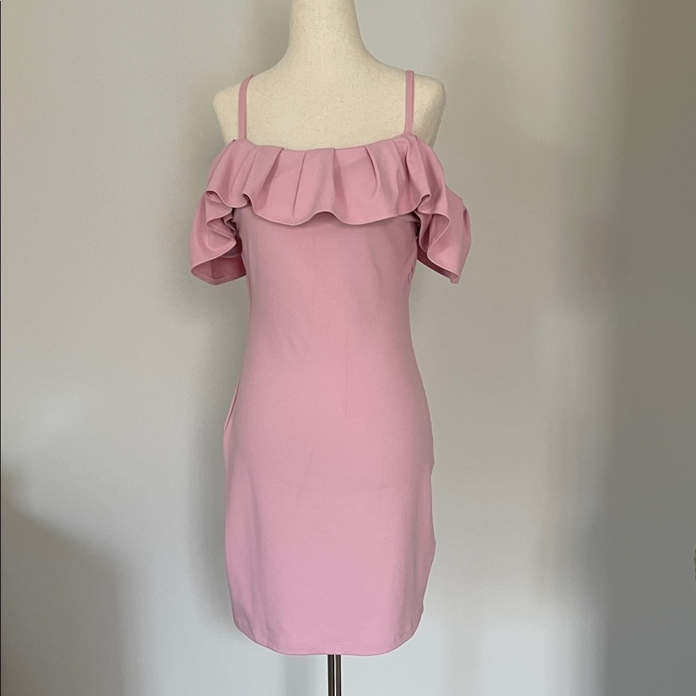 Susana Monaco Pink Ruffle Mini Dress